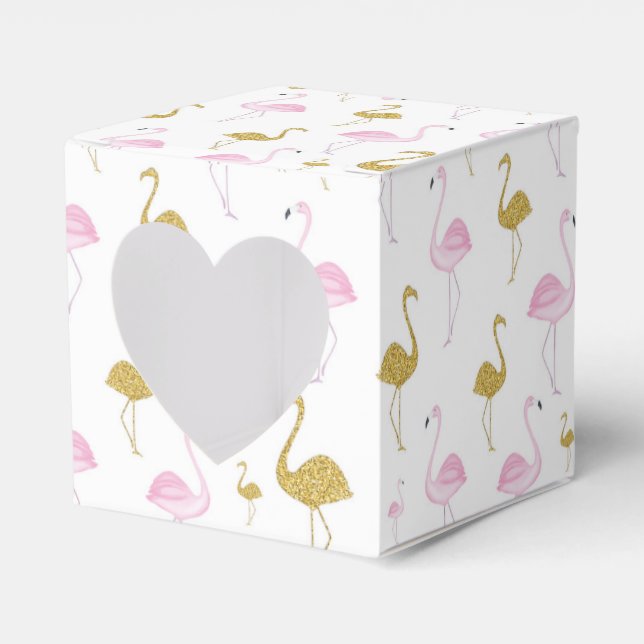 Para Regalos Caja de Regalo Flamingo Tropical Favor (Anverso)