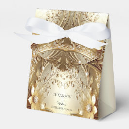 Para Regalos Caja de regalo floral dorada ornamentada moderna c