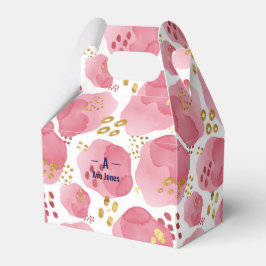 Para Regalos Caja de regalo floral rosa personalizada – Nombre 
