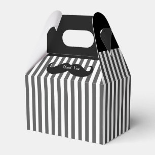 Para Regalos Caja de regalo Groomsman de bigote negro, gris y b
