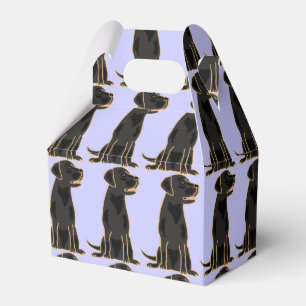 Para Regalos Caja de regalo negra del labrador retriever