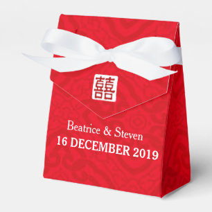 Para Regalos Caja de regalo personalizada del Boda chino Red Xi