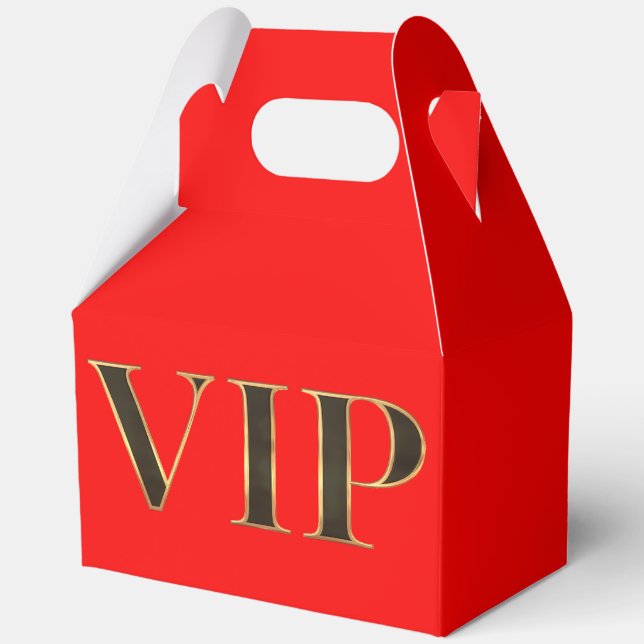 Para Regalos Caja de regalo VIP Black Gold Red Favor (Anverso)