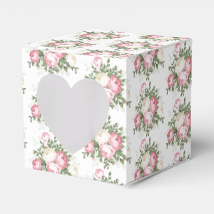 Para Regalos Caja de Rosa de Vintage con ventana de corazón