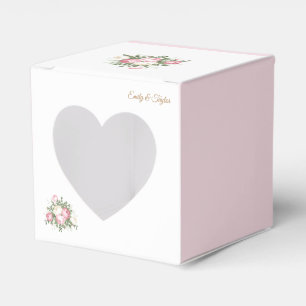Para Regalos Caja de Rosa de Vintage con ventana de corazón