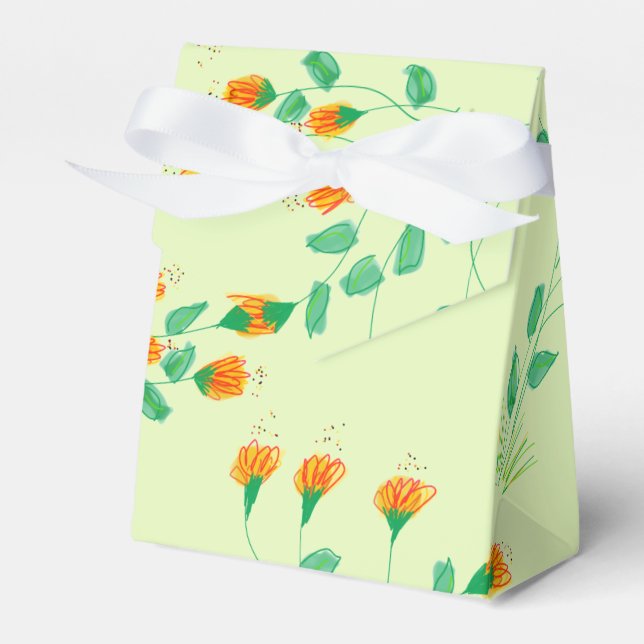Para Regalos Caja de sobres con flores verdes (Front Side)