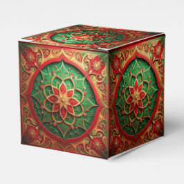 Para Regalos Caja decorativa de regalo navideño roja y verde