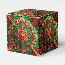Para Regalos Caja decorativa de regalo navideño roja y verde