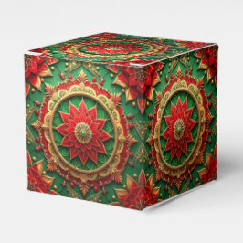 Para Regalos Caja decorativa de regalo navideño roja y verde