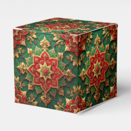 Para Regalos Caja decorativa de regalo navideño roja y verde