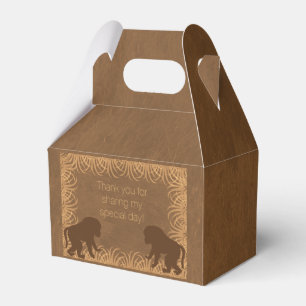 Para Regalos Caja del favor de fiesta del babuino del tema del
