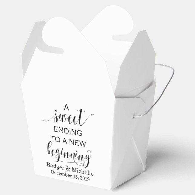 Para Regalos Caja del Favor de la Boda - Dulce final al Nuevo C (Abierto)