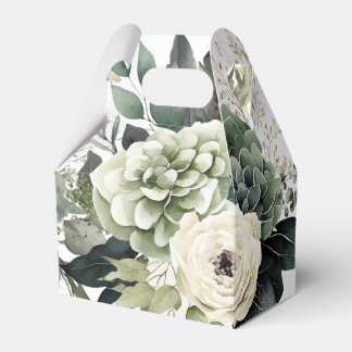 Para Regalos Caja del Favor de la Flor verde sabio