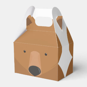 Para Regalos Caja del Favor de los Animales Marrones Blancos