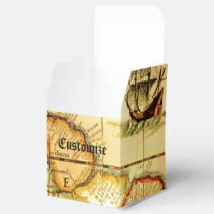 Para Regalos Caja del favor del cubo del mapa del tesoro del