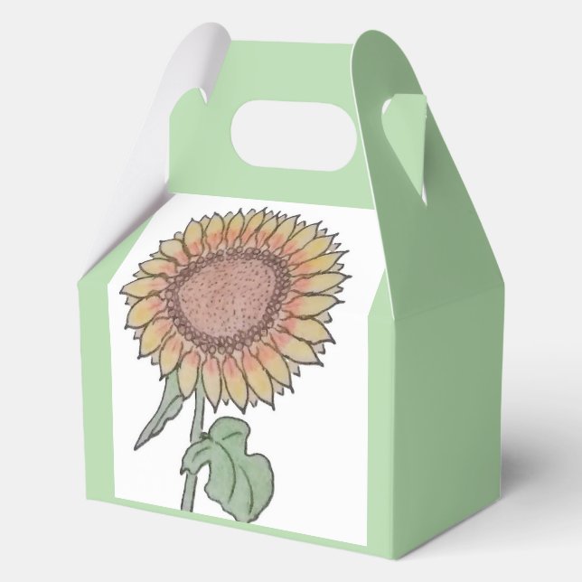 Para Regalos Caja del Favor del Girasol (Anverso)