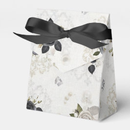 Para Regalos Caja elegante de regalo floral en blanco y negro
