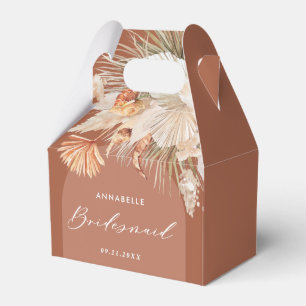 Para Regalos Caja fuerte boheniana rust terracota bridesmaid