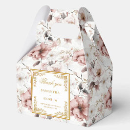 Para Regalos Caja fuerte polvorienta rosa dorada floral caja de