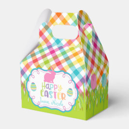 Para Regalos Caja Gable Personalizada de bonito Plaid Happy Eas