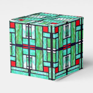 Para Regalos Caja geométrica del favor del mosaico por satéli