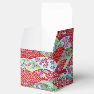 Para Regalos Caja japonesa de origami rojo floral de estilo lav