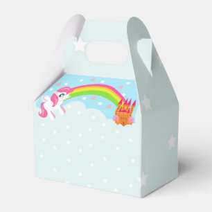 Para Regalos caja linda del favor del unicornio