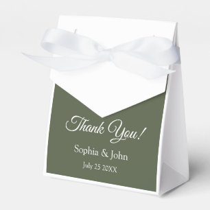 Para Regalos Caja moderna elegante de regalo de boda en verde o