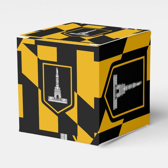 Para Regalos Caja patriótica con bandera de Baltimore (Costado Anverso)