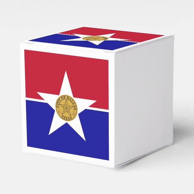 Para Regalos Caja patriótica con Bandera de Dallas (Costado Anverso)