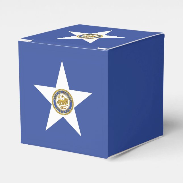Para Regalos Caja patriótica con bandera de Houston (Costado Anverso)
