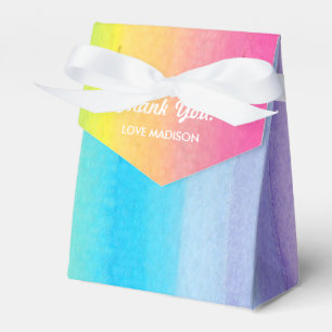 Para Regalos Caja personalizada arco iris del favor de la