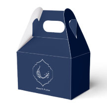 Caja personalizada de favor de Ramadan Kareem azul