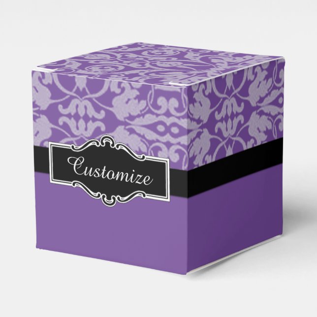 Para Regalos Caja personalizada de favoritos de cubo de Damasco (Costado Anverso)