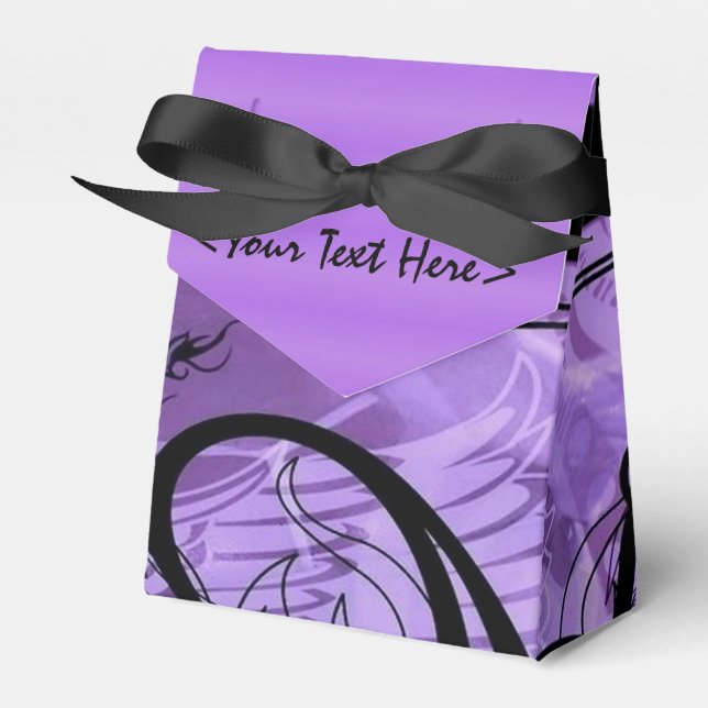 Para Regalos Caja personalizada de favoritos de patrones púrpur (Front Side)