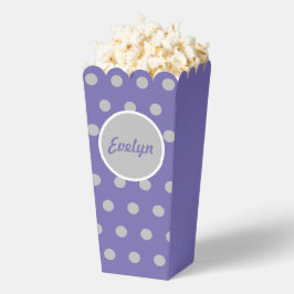 Para Regalos Caja personalizada de palomitas de polka (Lavanda)