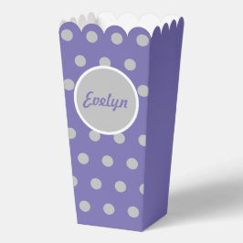 Para Regalos Caja personalizada de palomitas de polka (Lavanda)