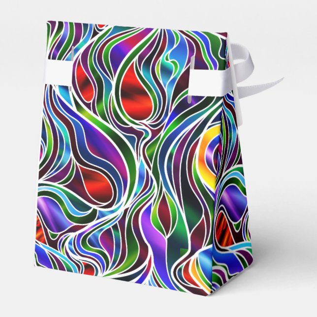 Para Regalos Caja Psicodelic De Vidrio Manchado (Reverso)