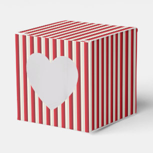 Para Regalos Caja rayada roja y blanca del favor
