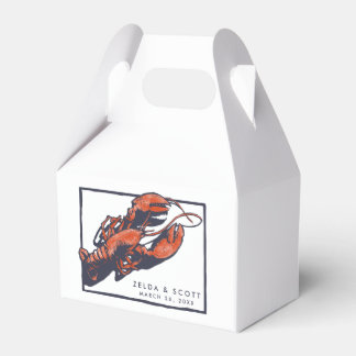 Para Regalos Caja Rustica de Favor de Boda de Lobster