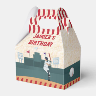Para Regalos Caja temática del favor de fiesta del béisbol de