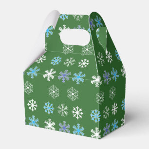 Para Regalos Caja Verde De Favor De Copo De Nieve