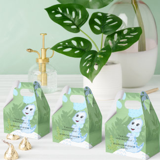 Para Regalos Caja verde de favores Sage Globo de dinosaurio azu