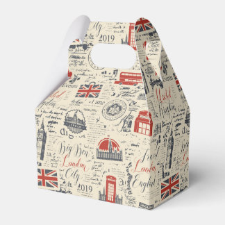 Para Regalos Caja Vintage de Favor de Londres