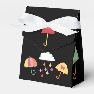 Para Regalos Caja W/Umbrellas del favor de la diversión, lluvi