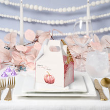 Calabaza de color de agua rosa caja de Baby Shower