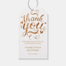 Caligrafía de oro Gracias por Favorecer Etiquetas