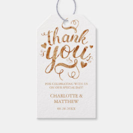 Para Regalos Caligrafía de oro Gracias por Favorecer Etiquetas