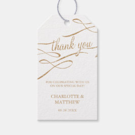 Para Regalos Caligrafía de oro Gracias por Favorecer Etiquetas