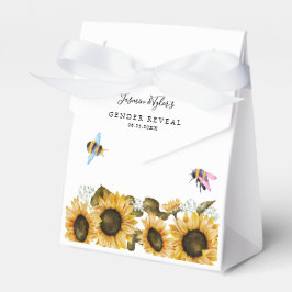 Para Regalos Cama de abeja de girasol género revelar caja de fa